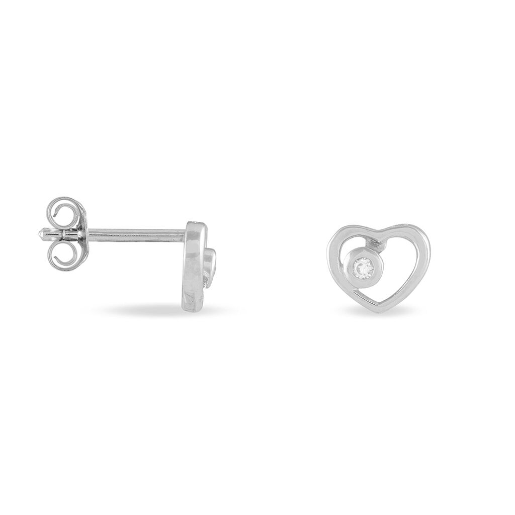 Damen Ohrstecker Silber 925 Zirkonia Herz Ashley Herz 1  - Ohrstecker Damen | OROVIVO
