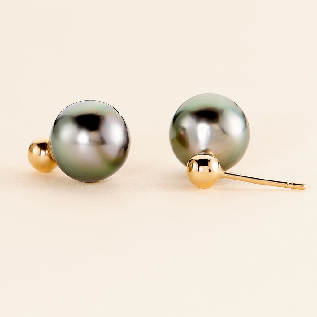 Boucles D'oreilles Or Jaune  Et Perle - Spannringe Damen | OROVIVO
