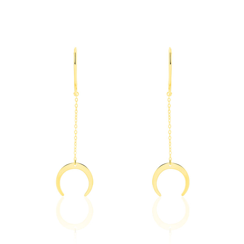 Boucles D'oreilles Pendantes Lamiya Or Jaune - Spannringe Damen | OROVIVO