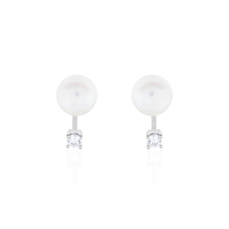 Damen Perlenohrringe Silber 925 Zuchtperlen 8-9mm - Ohrstecker Damen | OROVIVO