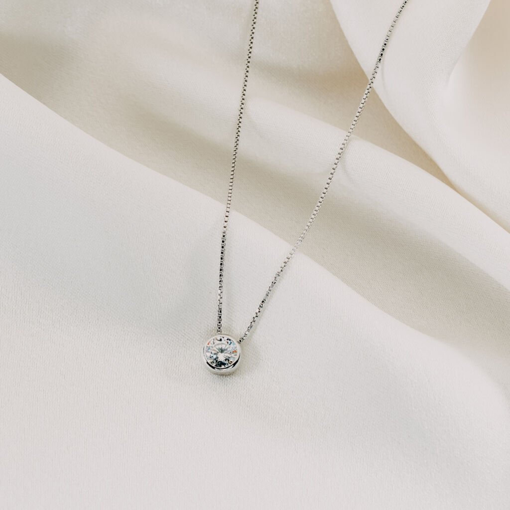 BAMALA 1 Damen Collier Silber 925 Zirkonia Weiß 1,45 ct - Halsketten Damen | OROVIVO