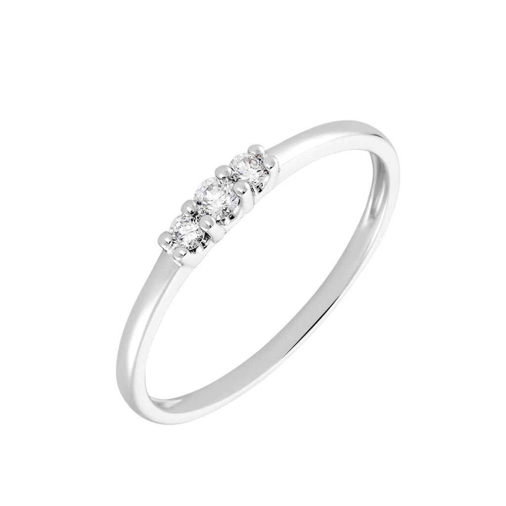 Sabina 1 Damen Ring Wei&szlig;gold 375 (9 Karat) Diamant Wei&szlig; 0,05 ct