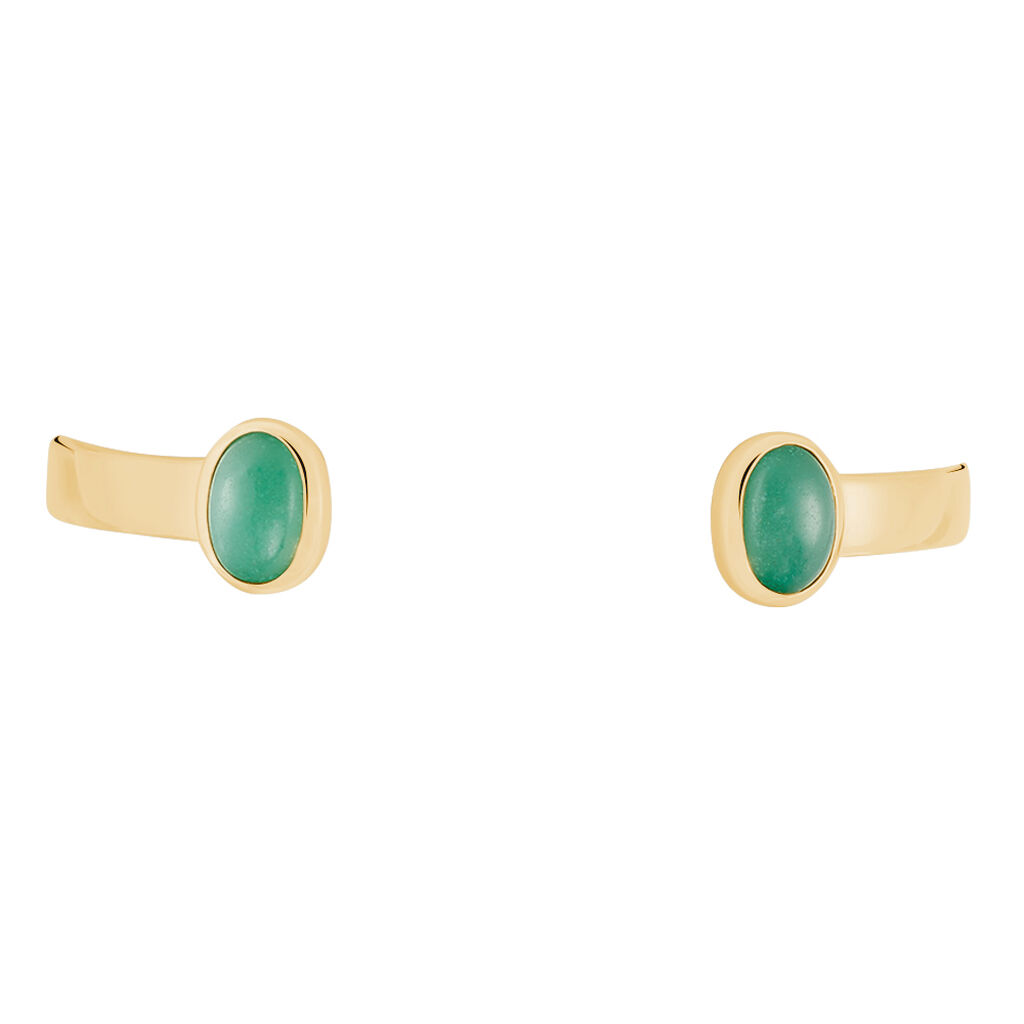 Jonc Plaque Or Caterin Aventurine Verte - Spannringe Damen | OROVIVO