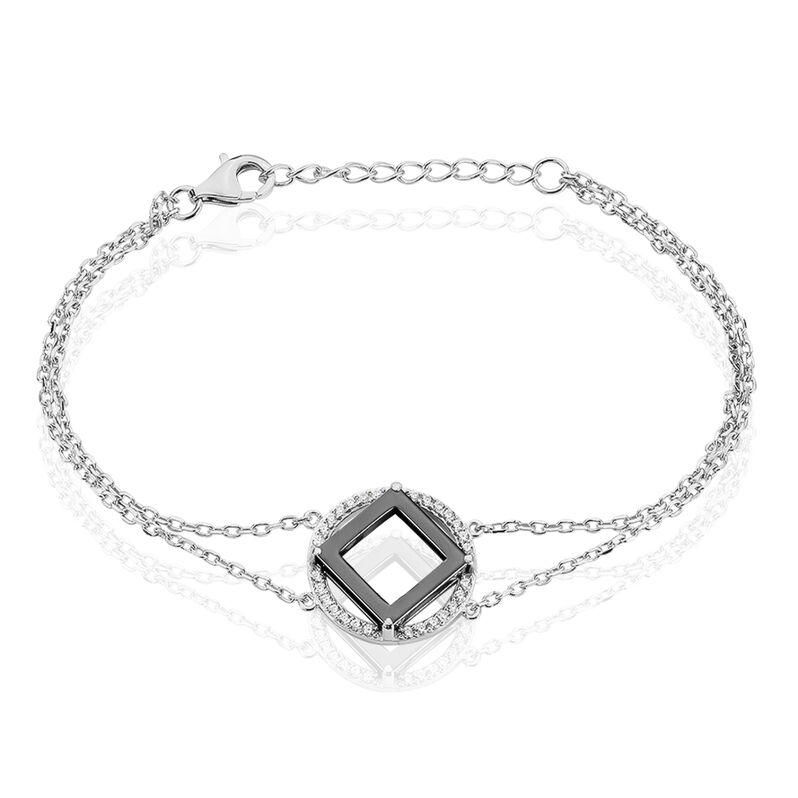 Bracelet Ally Argent  Et Ceramique - Spannringe Damen | OROVIVO