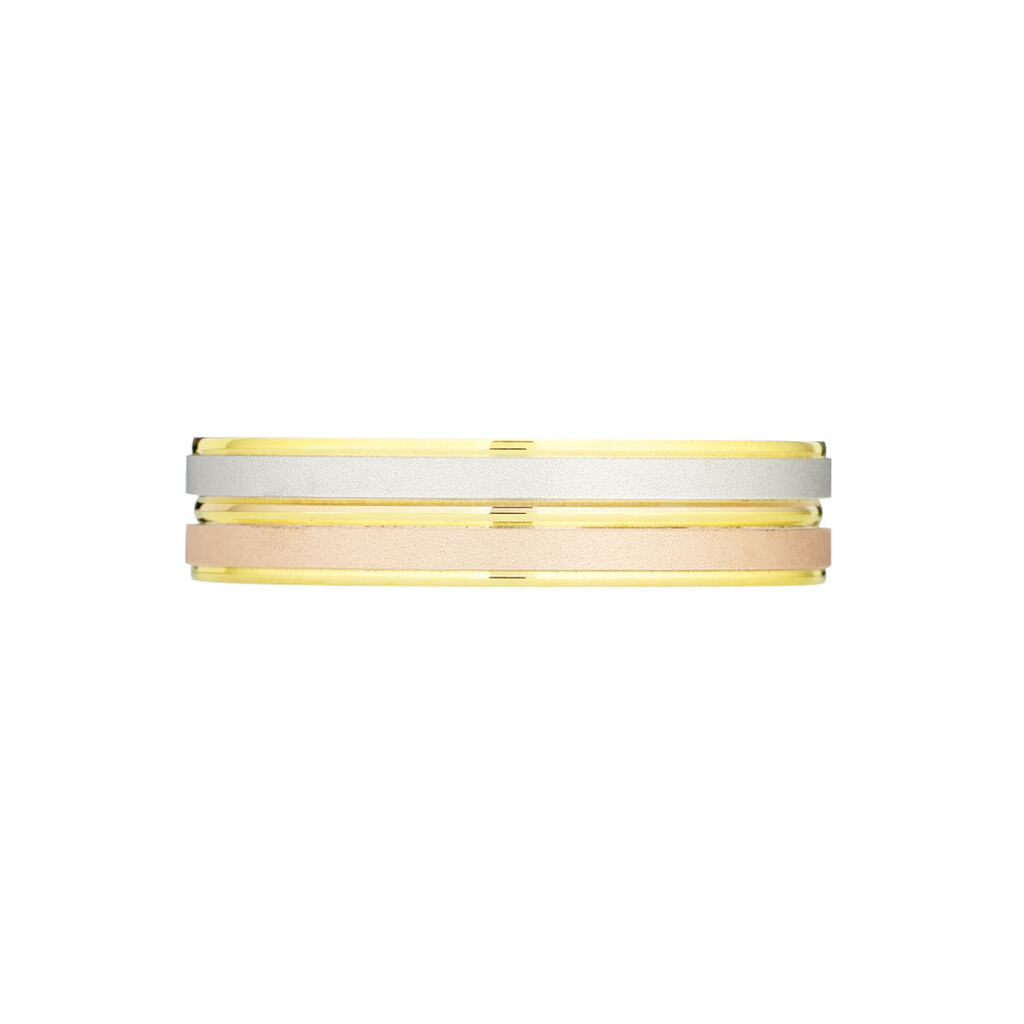 Alliance Triade Ruban Plat Or Tricolore - Spannringe Unisex | OROVIVO
