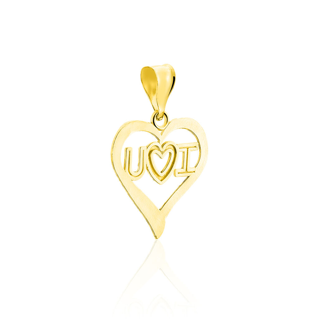 EUDOCIE HERZ 11 Damen Anh&auml;nger Gold Bicolor 375 (9 Karat) Zirkonia Wei&szlig; Herz