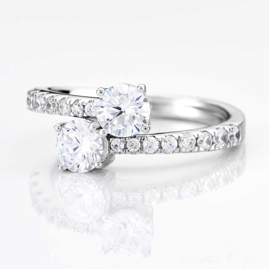 KALANI Damen Ring Silber 925 Zirkonia Wei&szlig; 1,74 ct