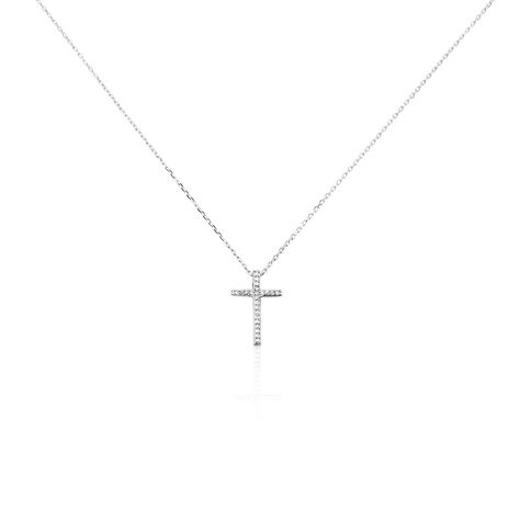 Damen Collier Weißgold 750 Diamant 0,04ct - Halsketten Damen | OROVIVO