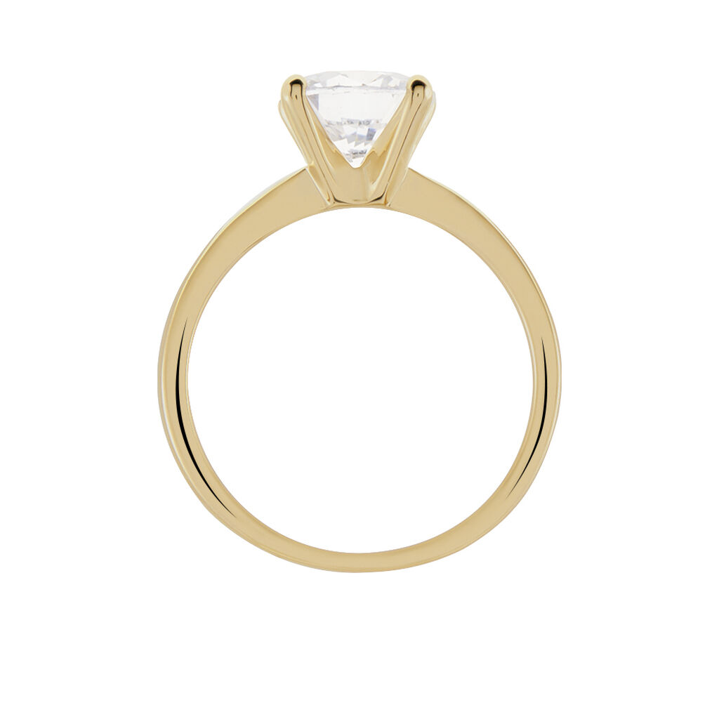 MASCHA Damen Ring Vergoldet 750 Zirkonia Wei&szlig; 0,69 ct