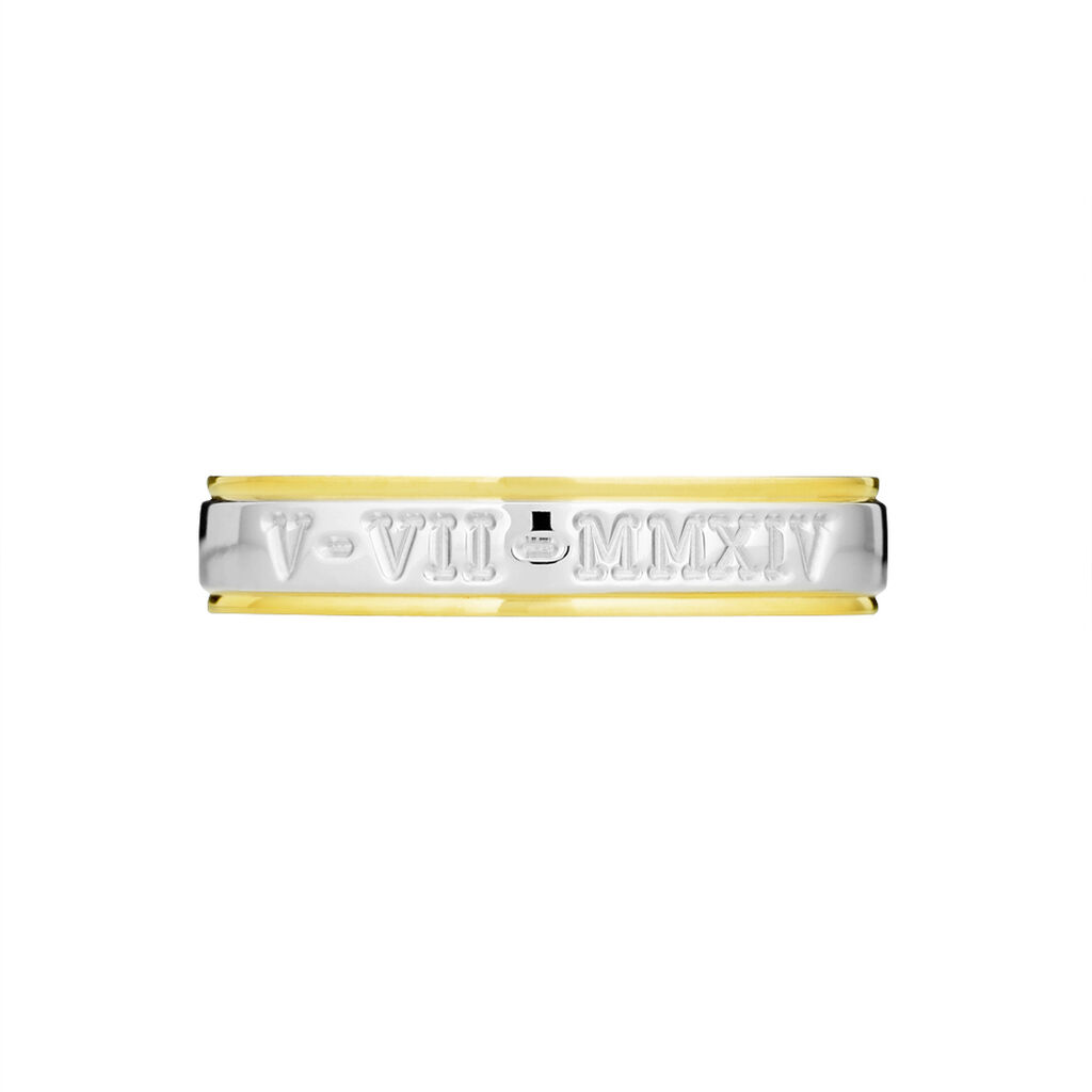 Alliance Romaine Demi Jonc Classique Or Bicolore - Spannringe Unisex | OROVIVO