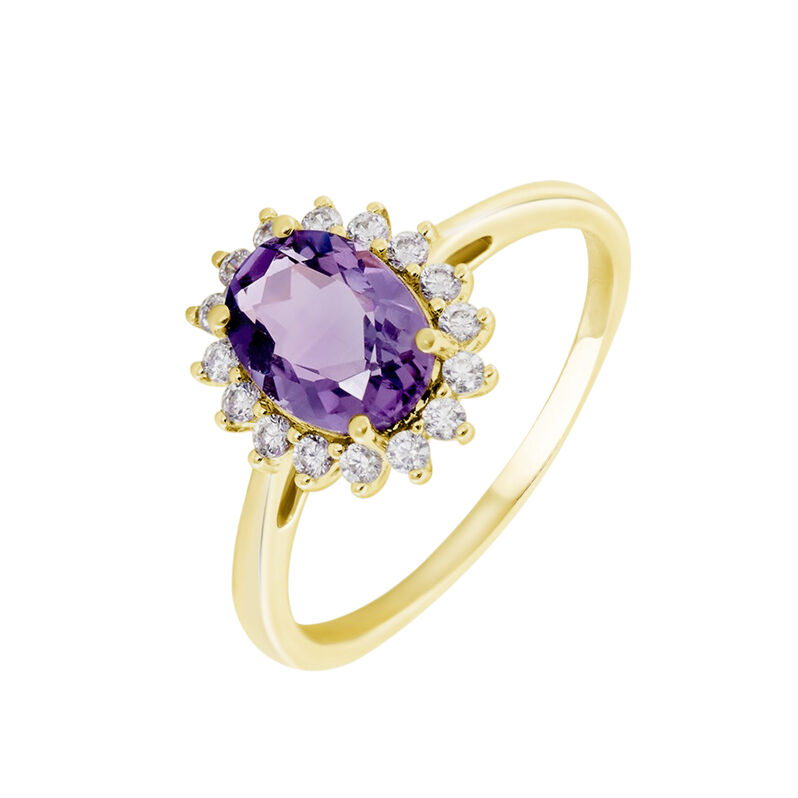 Bague Trick Or Jaune Amethyste Et Oxyde - Spannringe Damen | OROVIVO