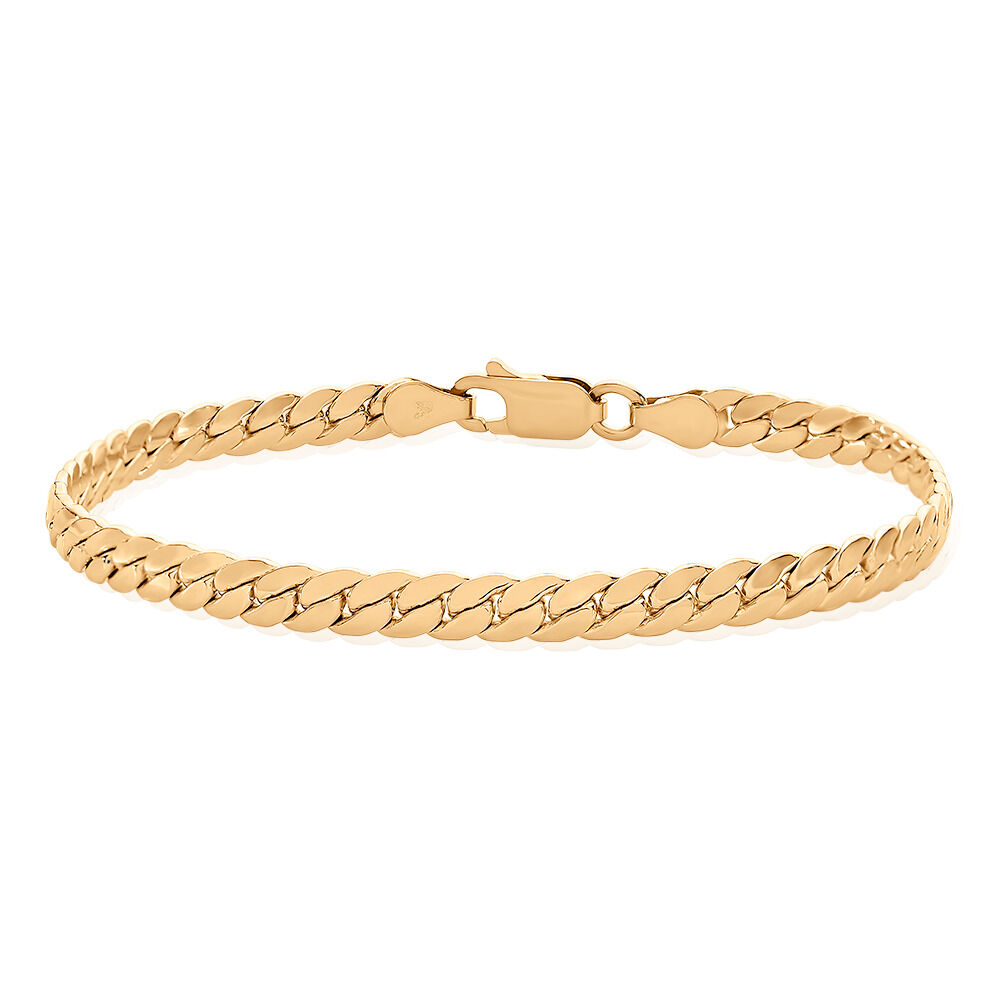 🦚 Damen Armkette Vergoldet 750 Teresa 1,8cm, Armkette ohne Stein