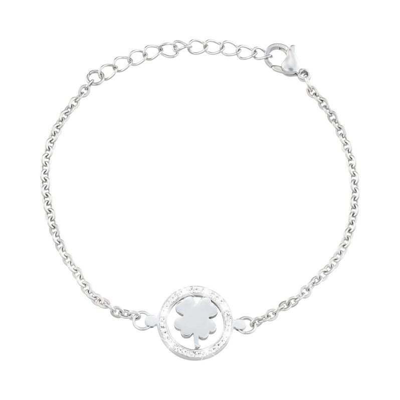 Bracciale quadrifoglio in acciaio - Spannringe Damen | OROVIVO