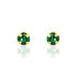 JARDIN KRAPPE Damen Ohrstecker Gold 375 (9 Karat) Smaragd Gr&uuml;n B 3 mm