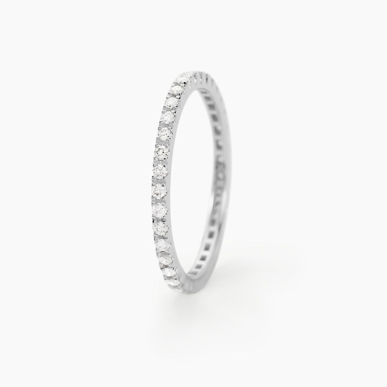 Alliance Pristina Tour Complet Or Blanc Diamant - Spannringe Damen | OROVIVO