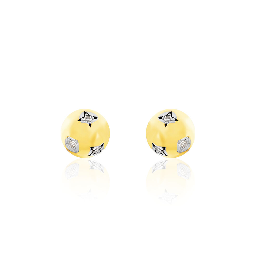 Damen Ohrstecker Gold 375 Diamant 0,07ct Stern Stella 2  - Ohrstecker Damen | OROVIVO