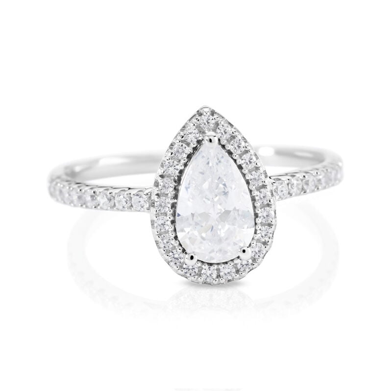 ISOLDE Damen Ring Silber 925 Zirkonia Wei&szlig; 1,35 ct Tropfen - Verlobungsringe Damen | OROVIVO