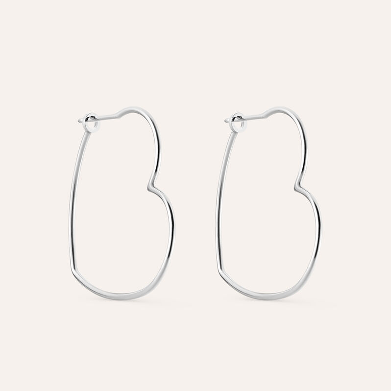 Orecchini A Cerchio Silver Collection Argento Rodiato - Spannringe Damen | OROVIVO