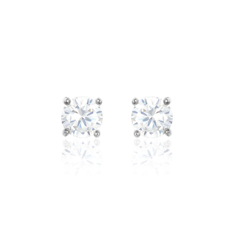 Damen Ohrstecker Silber 925 Zirkonia Wei&szlig; 0,5 ct - Ohrstecker Damen | OROVIVO