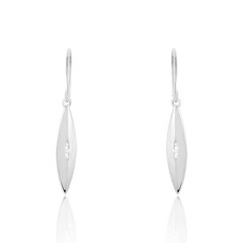 Damen Ohrhänger Lang Silber 925 Diamant 0,01ct  - Ohrhänger Damen | OROVIVO