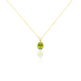 Damen Halskette Gold 375 Peridot 45cm - Ketten mit Anhänger Damen | OROVIVO