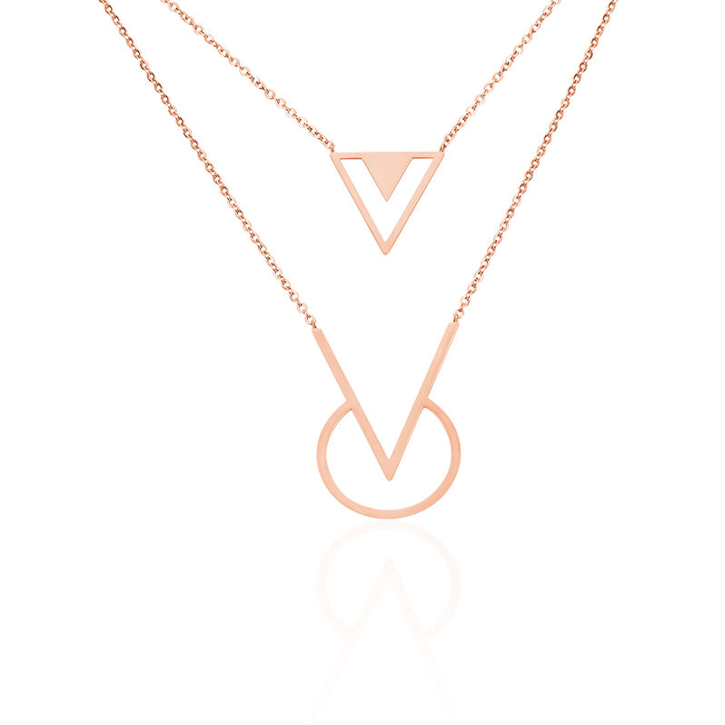 Collier Sautoir Acier Rose - Spannringe Damen | OROVIVO