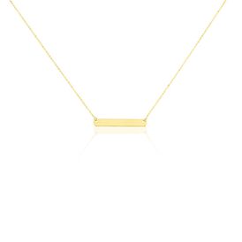 Damen Halskette Gold 375 Balken gravierbar Esja - Ketten mit Anhänger Damen | OROVIVO