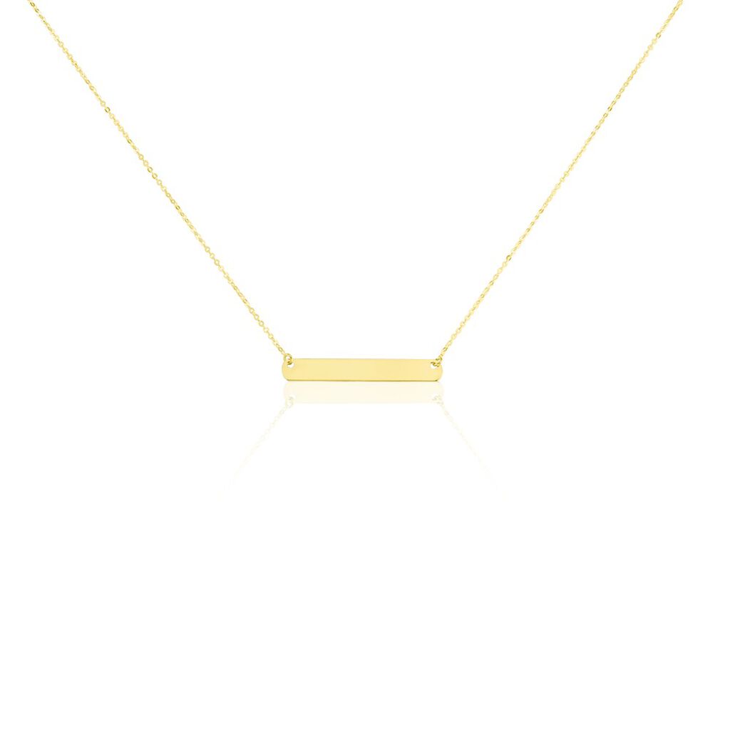 Damen Halskette Gold 375 Balken gravierbar Esja