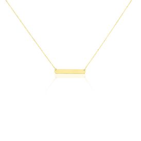Damen Halskette Gold 375 Balken gravierbar Esja - Ketten mit Anhänger Damen | OROVIVO