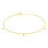 RAKI Damen Armband Gold 375 (9 Karat) Zirkonia Wei&szlig; B 0,25 mm