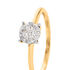PETALI Damen Ring Gold 585 (14 Karat) Diamant Wei&szlig; 0,01 ct Kreis