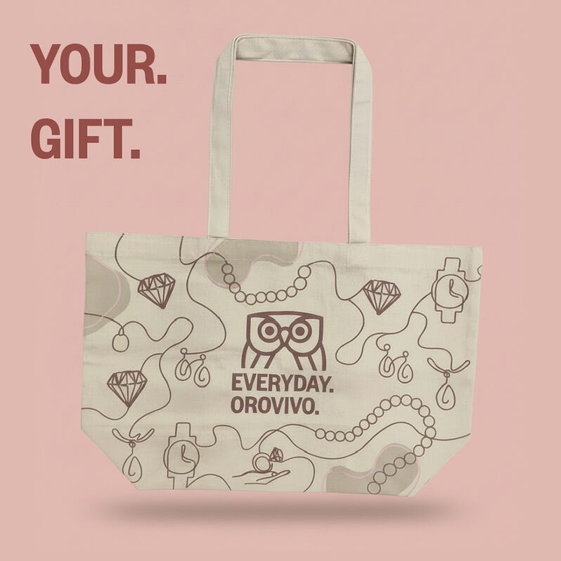 GWP Tasche Beige Kauz - Schmuck  | OROVIVO