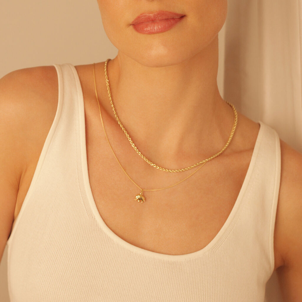 Damen Kordelkette Gold 375  - Halsketten Damen | OROVIVO