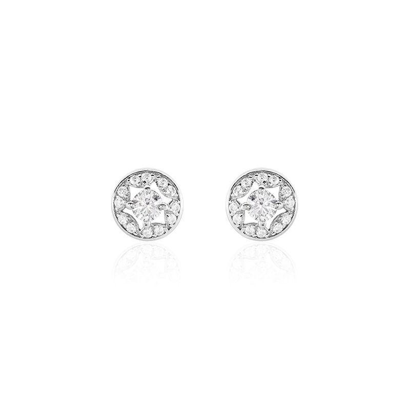 Boucles D'oreilles Or Weiss Renata - Spannringe Damen | OROVIVO
