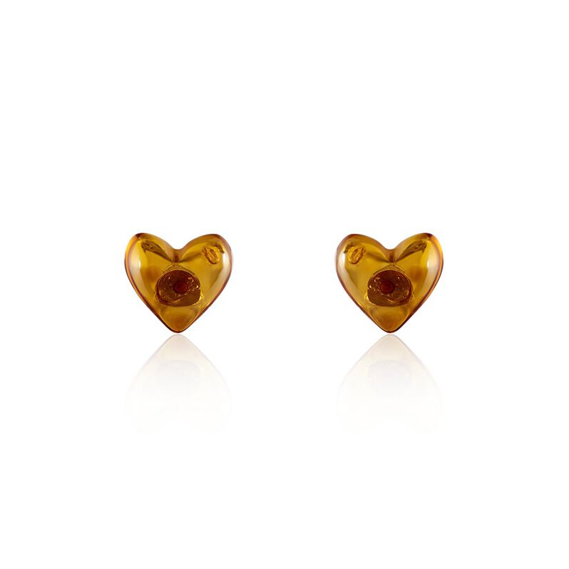 Boucles D'oreilles Puces Argent Coeur - Spannringe Damen | OROVIVO