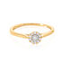 ALLYSON Damen Ring Gold 585 (14 Karat) Diamant Wei&szlig; 0,020 ct Kreis