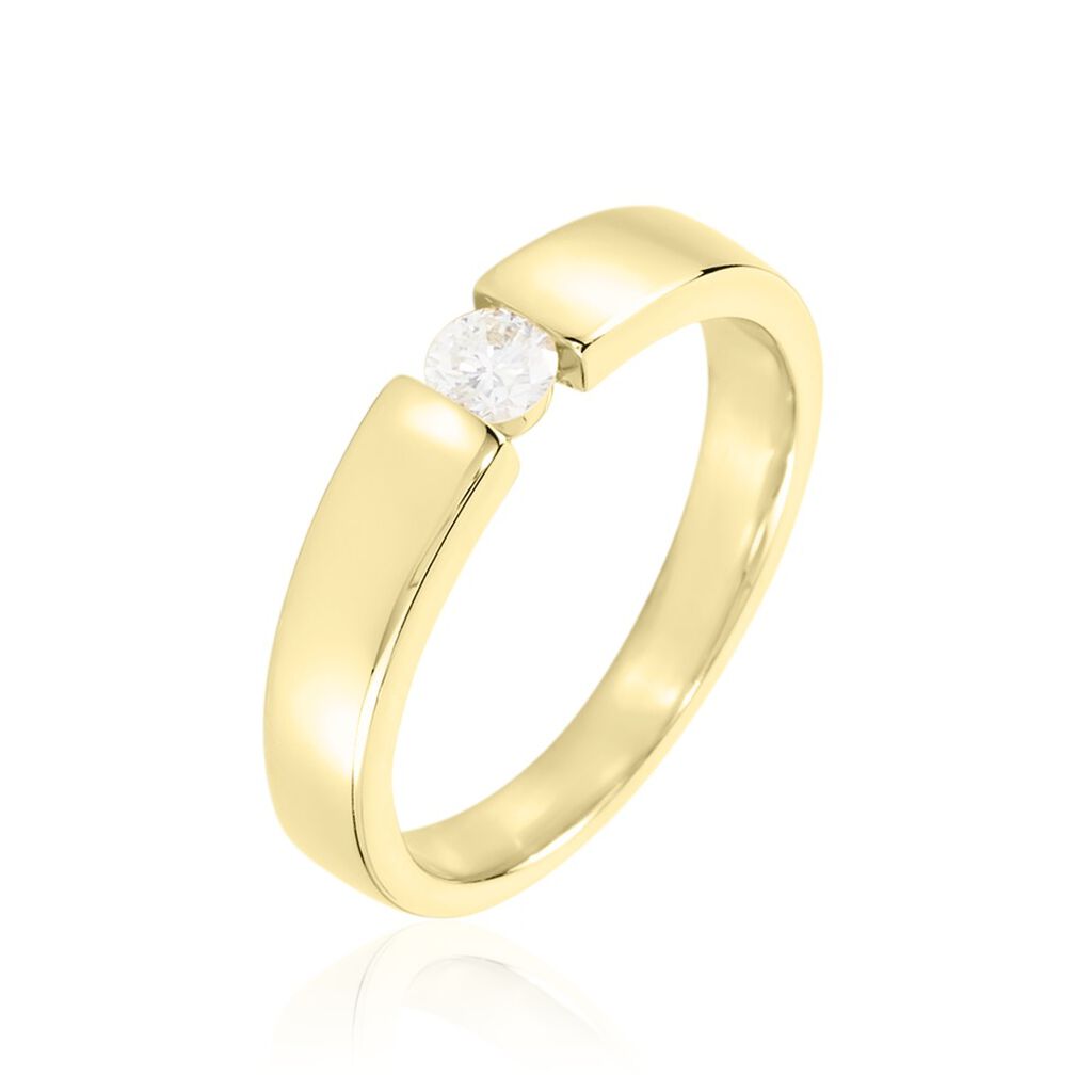 SEVILLE Damen Ring Gold 375 (9 Karat) Diamant Wei&szlig; 0,2 ct
