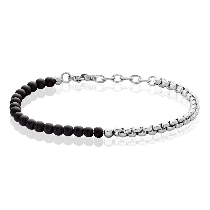 Bracelet Acier Weiss Christiano Onyx - Spannringe Herren | OROVIVO