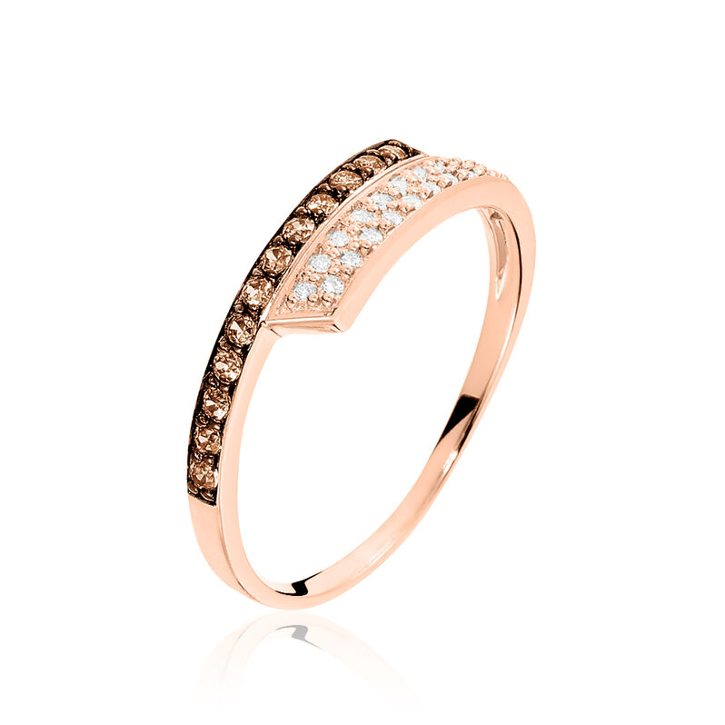 Bague Noisette Or Rose Diamant - Spannringe Damen | OROVIVO