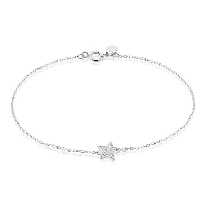 Bracelet Etoile Or Weiss Oxyde - Spannringe Damen | OROVIVO
