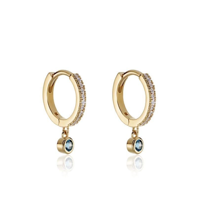 Creoles Dili Plaque Or Pierres - Spannringe Damen | OROVIVO