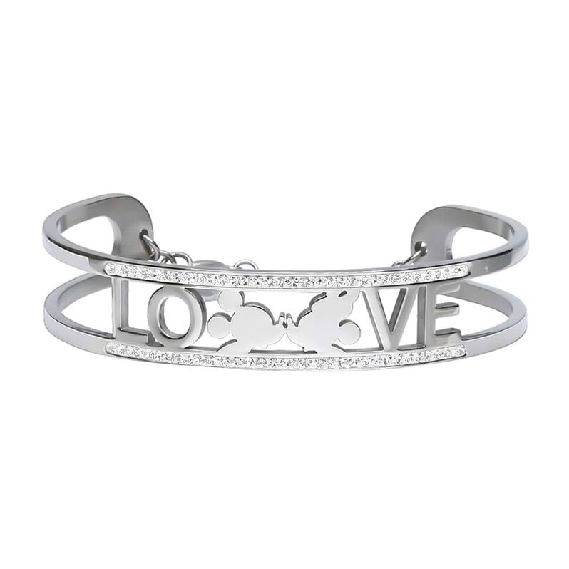 Bangle Lady Message Acciaio Disney e Cristalli - Spannringe Damen | OROVIVO
