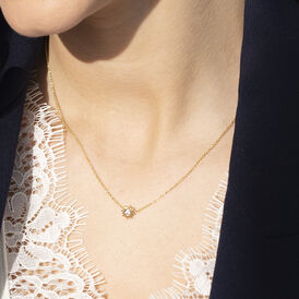 Halskette Silber 925 Vergoldet Zirkonia - Ketten mit Anhänger  | OROVIVO