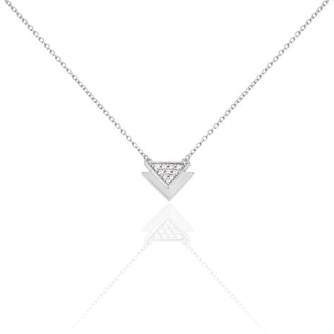 Damen Halskette Silber 925 Zirkonia Dreieck Babsi - Halsketten Damen | OROVIVO