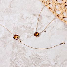 Damenarmband Gold 375 Citrin Zirkonia - Armbänder Damen | OROVIVO