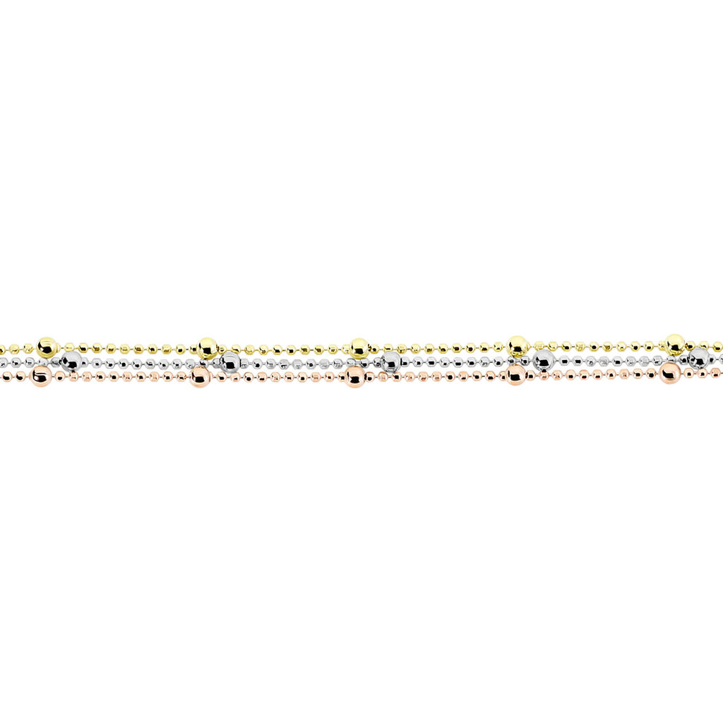 Damenarmband Kugelkette Silber 925 Tricolor  - Armbänder Damen | OROVIVO