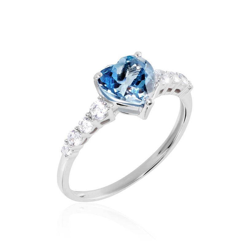 Bague Or Weiss Fany Topaze Oxydes De Zirconium - Spannringe Damen | OROVIVO