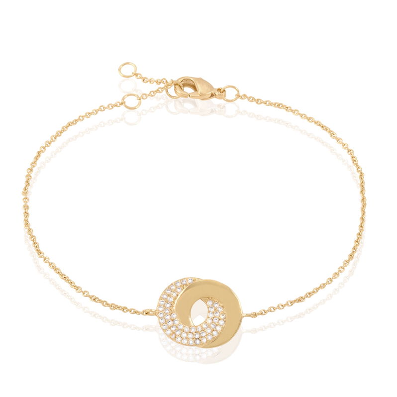 Bracelet Plaqué Or Et Oxyde - Spannringe Damen | OROVIVO