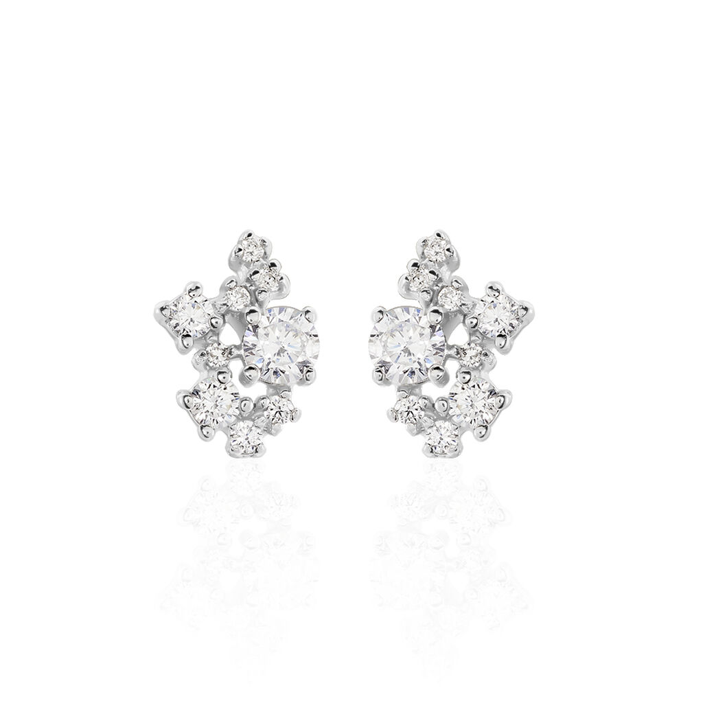 AMISSA Damen Ohrstecker Silber 925 Zirkonia Weiß 0,07 ct - Ohrstecker Damen | OROVIVO