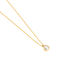 MOANA Damen Collier Gold 585 (14 Karat) Synthetischer Diamant Wei&szlig; 0,25 ct